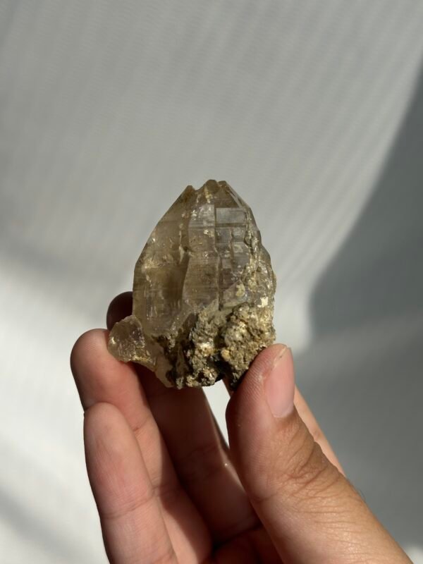 Light brown golden mica symbiotic Himalayan crystal 09L