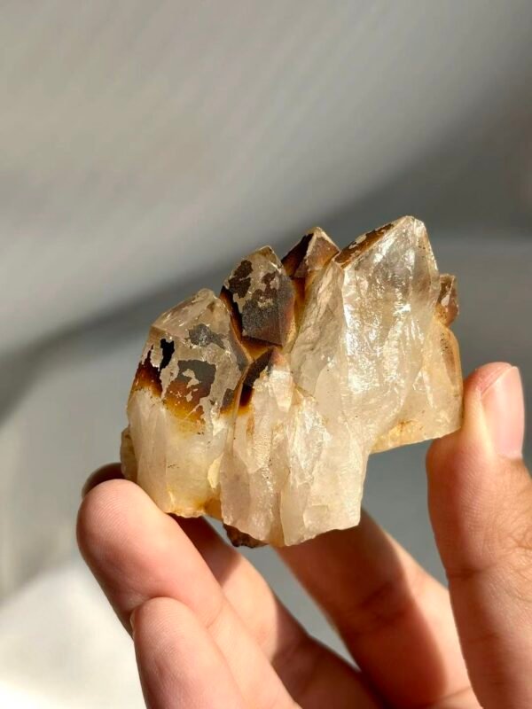 Tibetan Himalayan Multi-Crystal Mini Cluster: Flame-like Ore Rind  13P