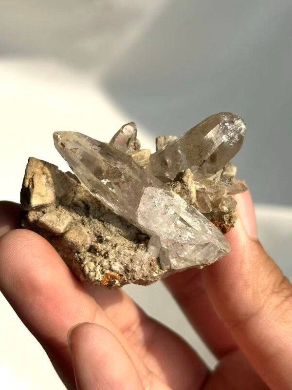 1aee4430cb98b4e5c901e43a1015c097 Twin-Cone Himalayan Crystal Cluster with Calcite Intergrowth 15I