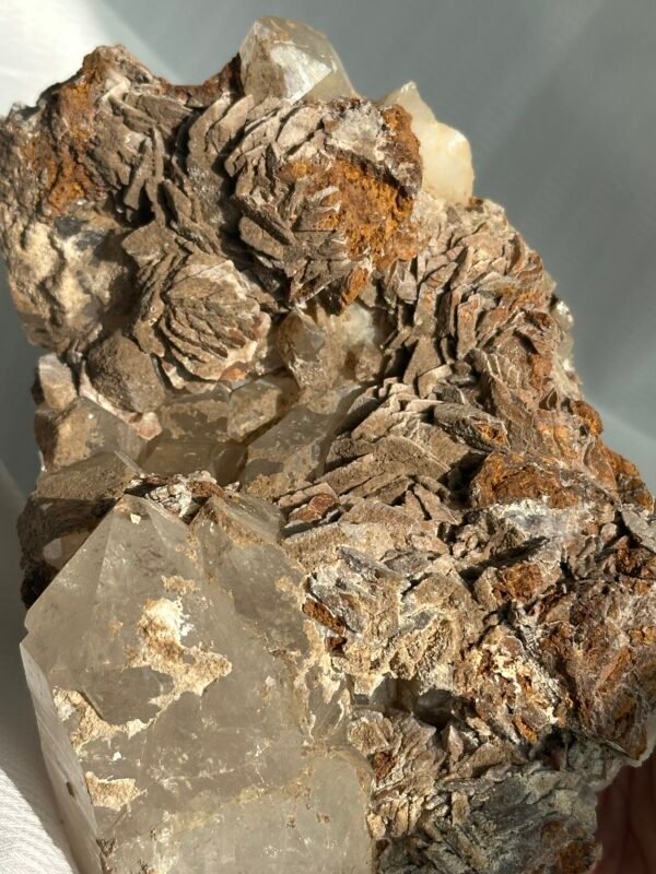 26b4ebc9f092606686761adc3850b89c Tibetan Himalayan crystal and rose calcite symbiotic ornaments 09B