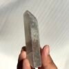 Silver fine flash special mineral leather double-pointed Himalayan crystal hand grip  10I
