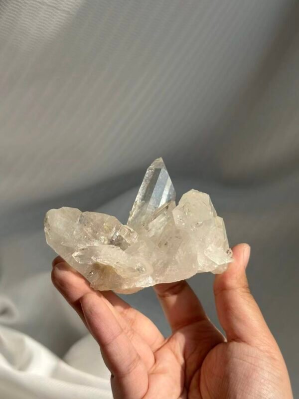 Special-Marked White Transparent Lemurian Crystal | Natural Unique Impressions  14A