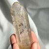 White Translucent Flashy Himalayan Crystal Palm Stone  12B