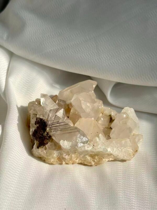 37369073a165b8f35159b359a8109038 Himalayan Crystal Cluster with Black Rutile Symbiosis 13K