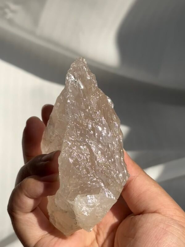 383238305d8b85f9271d1122fef64cba Himalayan Crystal Palm Stone | White Translucent with Deep Mountain Veins 16H