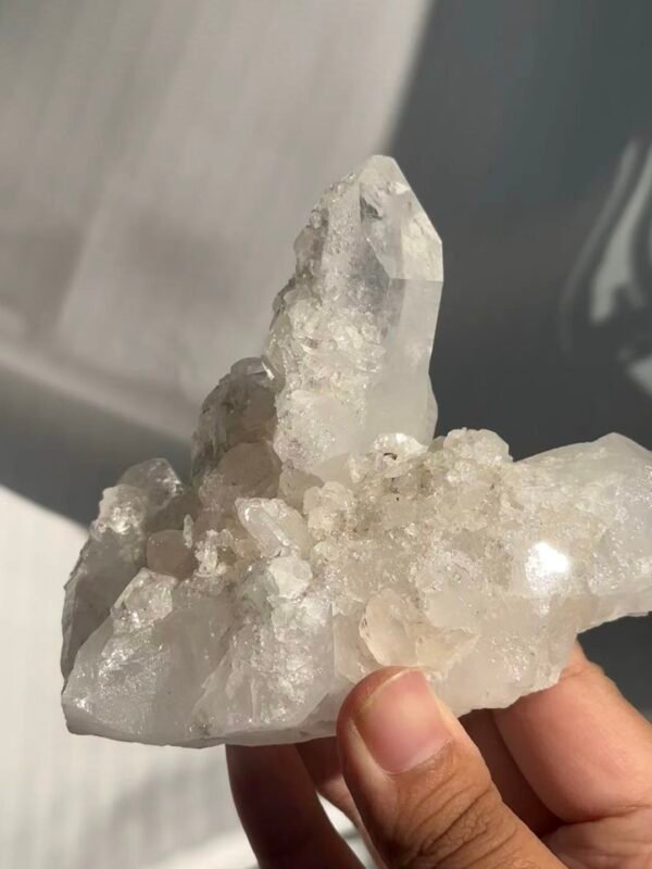 Fine-Sparkle Small Crystal Flower White Himalayan Crystal Cluster 16E