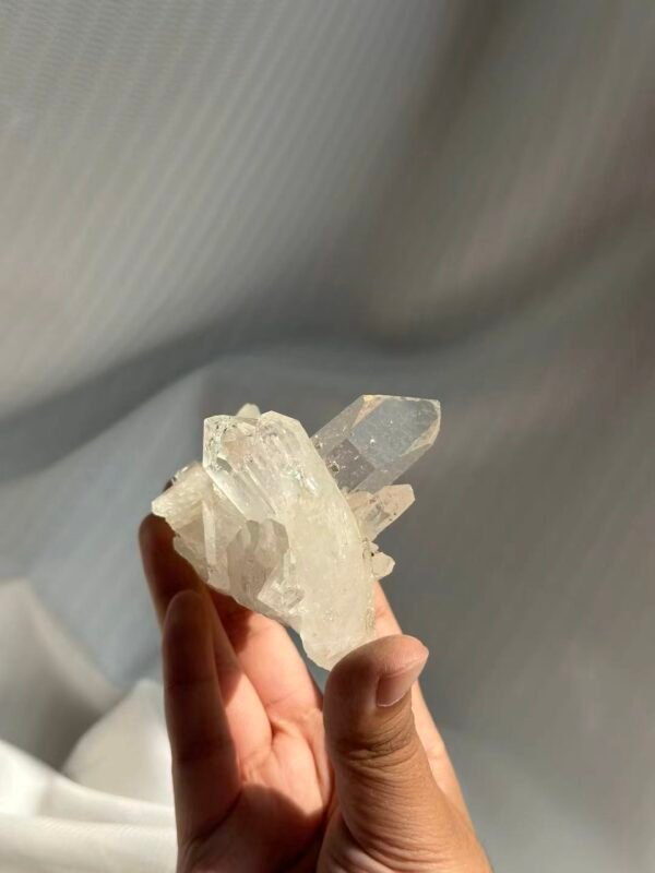Special-Marked White Transparent Lemurian Crystal | Natural Unique Impressions  14A