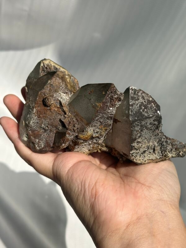 415f888d416f8748a6d96e8fc908b5a3 Black and gray Himalayan crystal cluster 09D