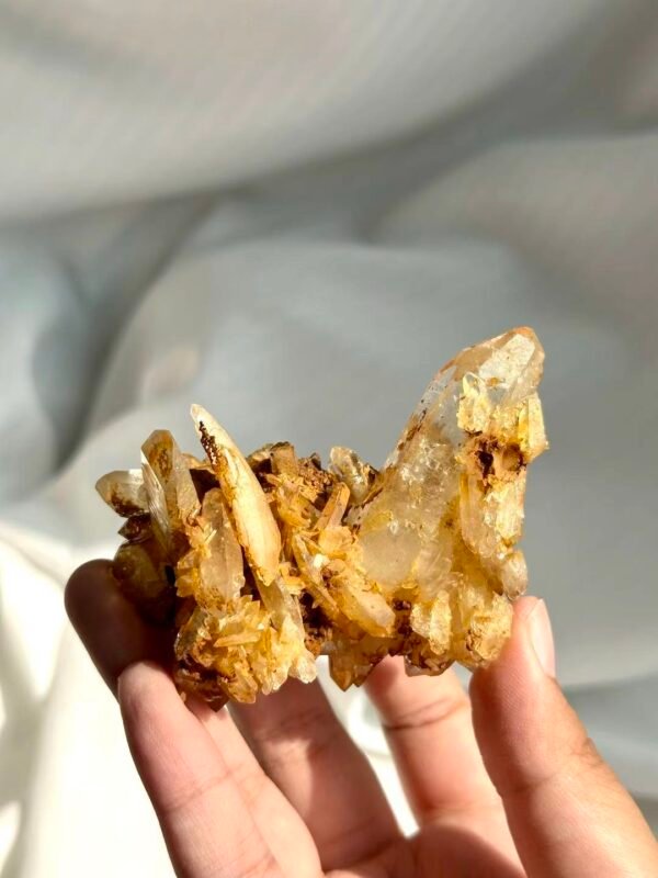 Tibetan Himalayan Crystal Cluster with Golden Suture Inclusions  13L