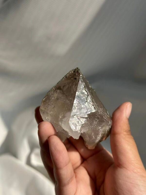 Himalayan Crystal: Symbiosis of Silver-Gray Limonite & Muscovite with Unique Veins  14D