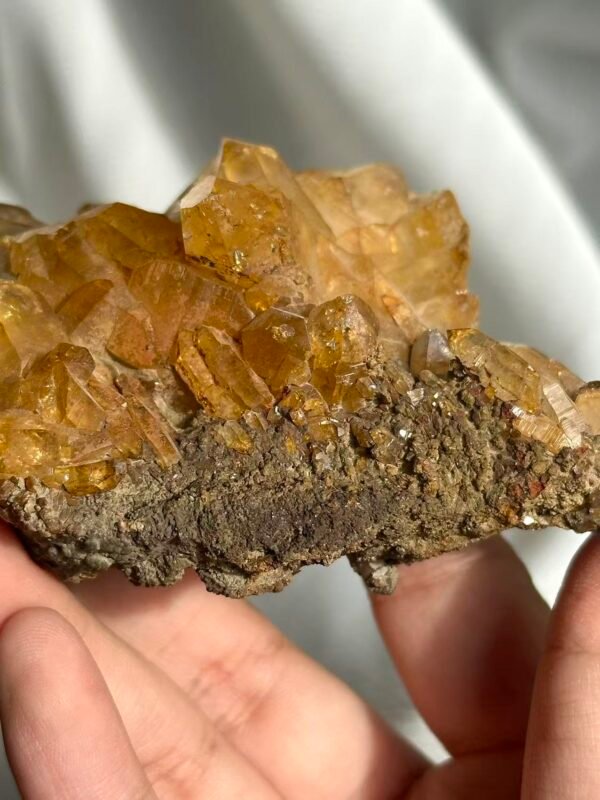 5c73704e314a2ae07def415e0911d425 Deep Golden Himalayan Crystal Cluster with Druse Base 12C