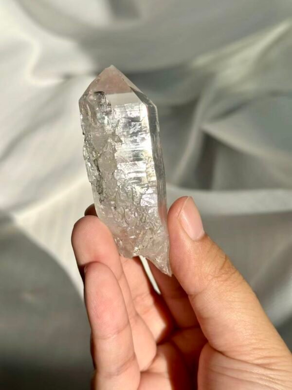 White Transparent Himalayan Crystal with Epitaxial Base  12O