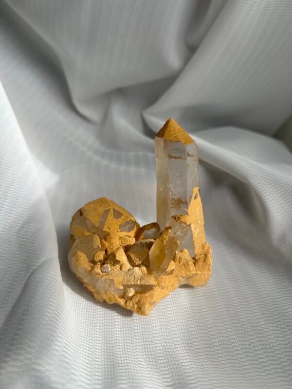 62a5e03ac81e73d1f96fb4a99330d2ed Himalayan Crystal Cluster with Special Desert Rainbow Mineral Epitaxial Coating 11L