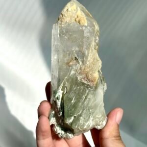 Blue-green rabbit hair symbiotic Himalayan interference pattern crystal  09E