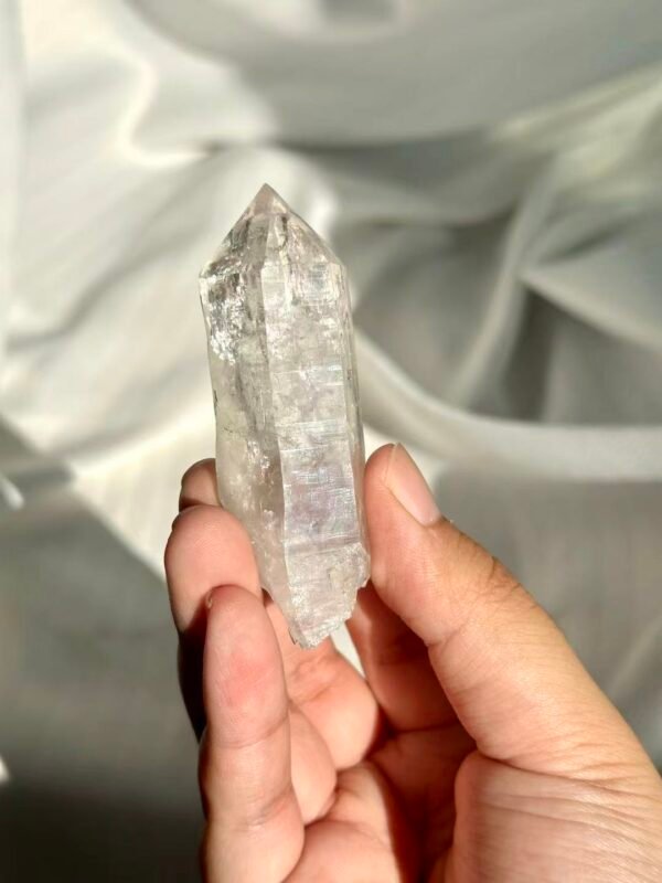 White Transparent Himalayan Crystal with Epitaxial Base  12O