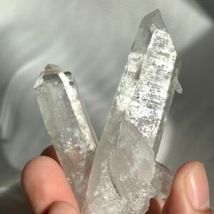 Twin White Transparent Himalayan Crystal 11M