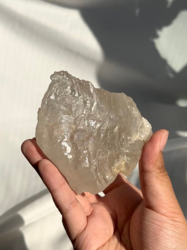 8bde88965f93386cc8d44737663a74c0 Himalayan Crystal Palm Stone | White Translucent with Deep Mountain Veins 16H