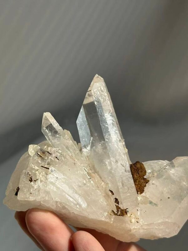 Special-Marked White Transparent Lemurian Crystal | Natural Unique Impressions  14A