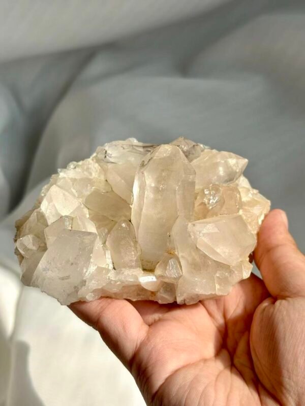 9346509cb25ab65dfa2208858f253206 Himalayan Crystal Cluster with Black Rutile Symbiosis 13K