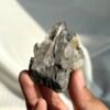 Black Iron Ore & Calcite Intergrown Himalayan Crystal Cluster  15E