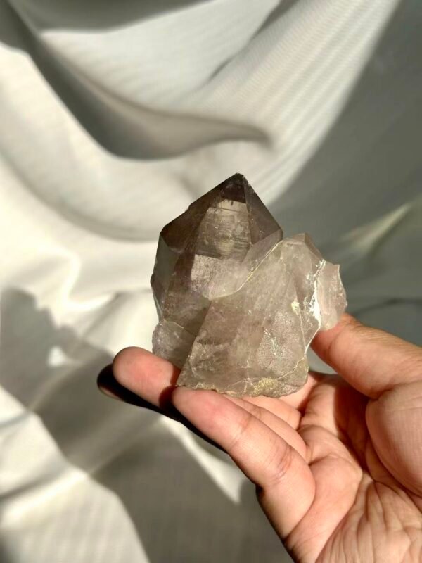 Light Brown Twin Himalayan Crystal Medium-Sized Ornament  13A