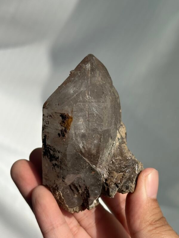 Gray-brown blonde symbiotic Himalayan crystal small house  09F