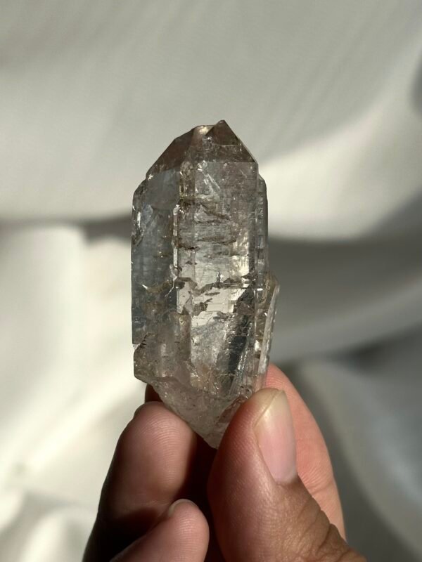 aa3ea672475802e529ae4d2507a6e3ef Double-Terminated Himalayan Mini Single Crystal with Unique Nirvana Markings 15O