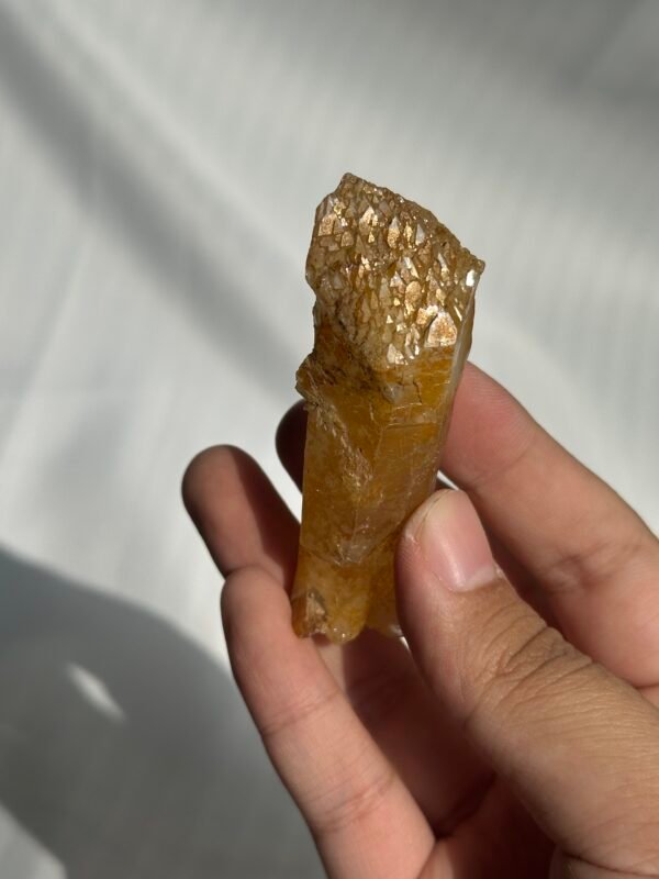 b19dc4ad0f60486cc997159f2e35ece9 Yellow gold mineral leather Himalayan double-pointed floating crystal 09H