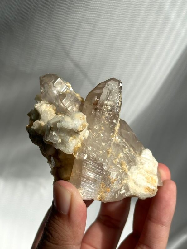 b47f82ae94e3f1789b0bb01cc8623ee1 Silver-gray golden mica feldspar symbiotic Himalayan crystal cluster 10L