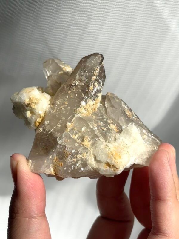 b4d8c6b6aabc7830916c34573816b5e7 Silver-gray golden mica feldspar symbiotic Himalayan crystal cluster 10L
