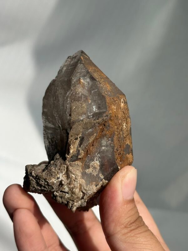 Gray-brown blonde symbiotic Himalayan crystal small house  09F