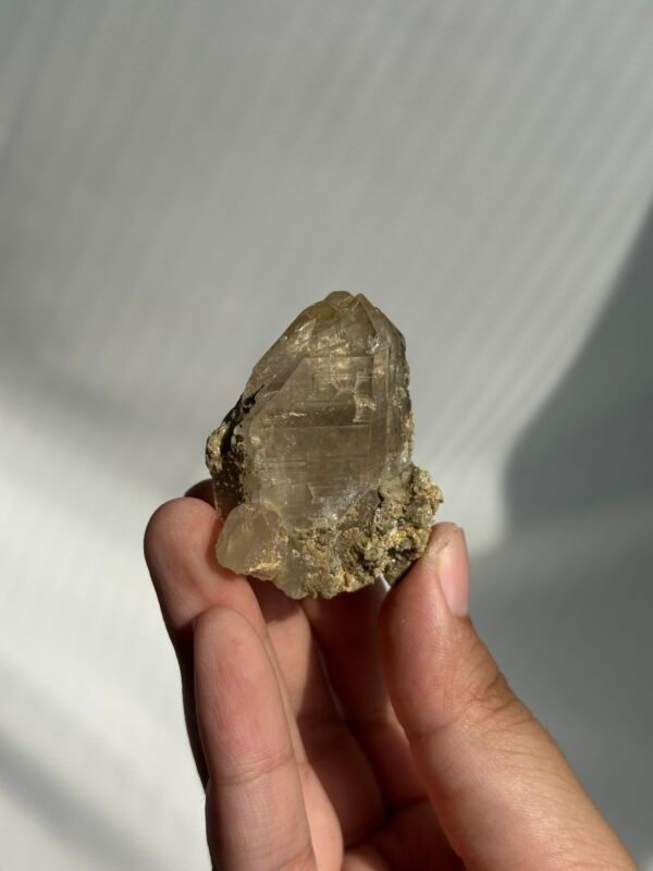 Light brown golden mica symbiotic Himalayan crystal 09L