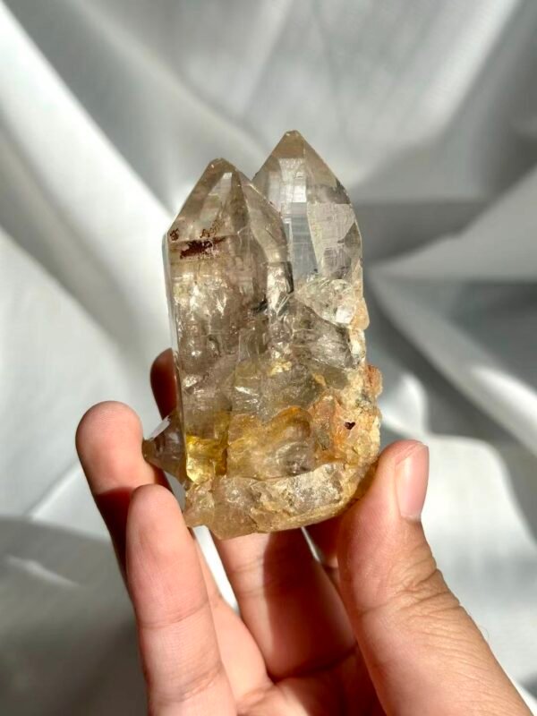 Twin Large Transparent Himalayan Crystals 12M