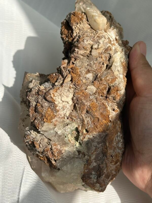 c00488f27c453b058642875451d63f86 Tibetan Himalayan crystal and rose calcite symbiotic ornaments 09B