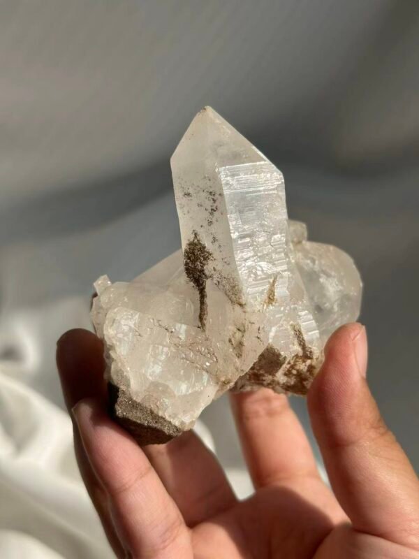 Himalayan Crystal with Multi-Crystal Formation & White Snow-Mist Interior  14B