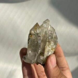 Himalayan Twin-Terminated Crystal with Enclosed Silver-Green Mica & Rutile   14J