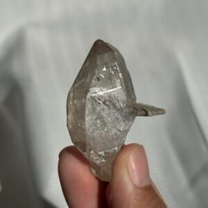 Transparent Small Himalayan Single Crystal with Lamellar Silver Mica Symbiosis 11E