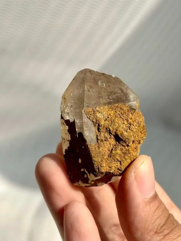 Tibetan Himalayan Small Single Crystal with Brown Ore Rind  14G