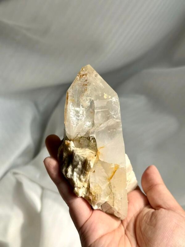 d6db7fb47ec18be57ae4bdce887eaacd Himalayan Crystal with White Square Feldspar Symbiosis 13I