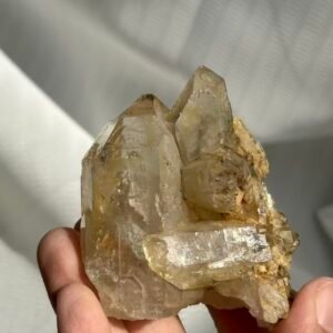 Tibetan Himalayan Crystal with Calcite Symbiosis 11N