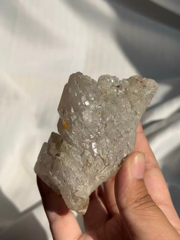 db3765998777871070c3a492556c45fc Himalayan Crystal Castle Cluster with Enclosed Yellowish-Brown Spherical Minerals, Fully Epitaxial 16B