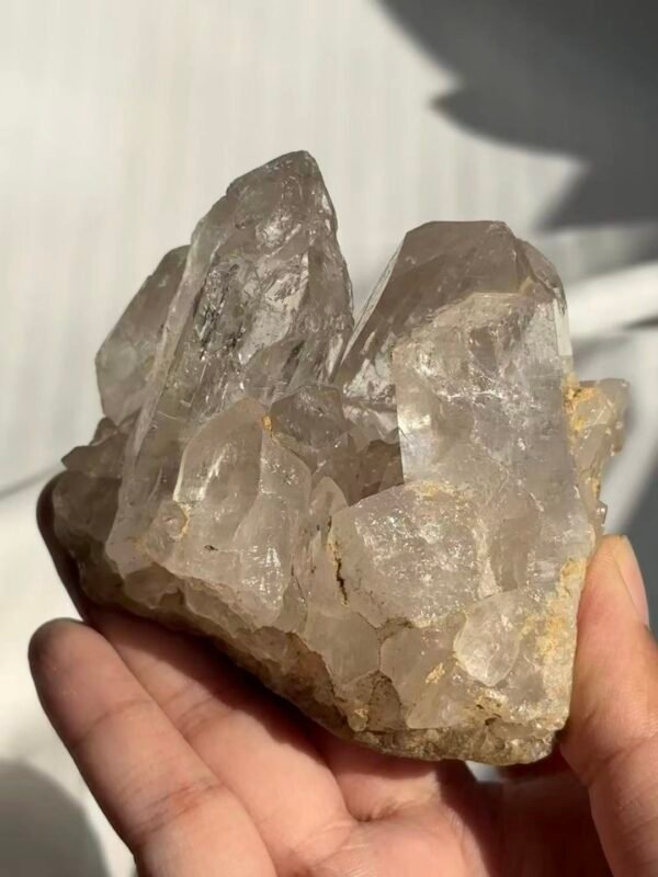 db95485a9ee2df4277ab2ba866543c12 Himalayan Crystal Cluster - White Translucent & Circuit Board Veins 16G