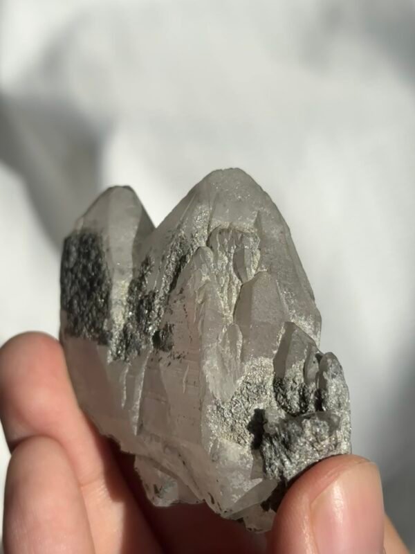 Silver mica mineral skin sutured Himalayan crystal  11B