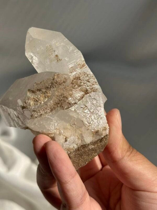 Himalayan Crystal with Multi-Crystal Formation & White Snow-Mist Interior  14B