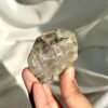Himalayan Crystal: Black Silver Titanium Inclusions with Calcite Symbiosis 13C