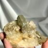 Tibetan Green Phantom Himalayan Crystal Cluster with Buddha's Top & Sparkling Crystal Druse Base  12F
