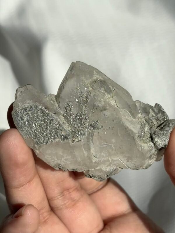 Silver mica mineral skin sutured Himalayan crystal  11B