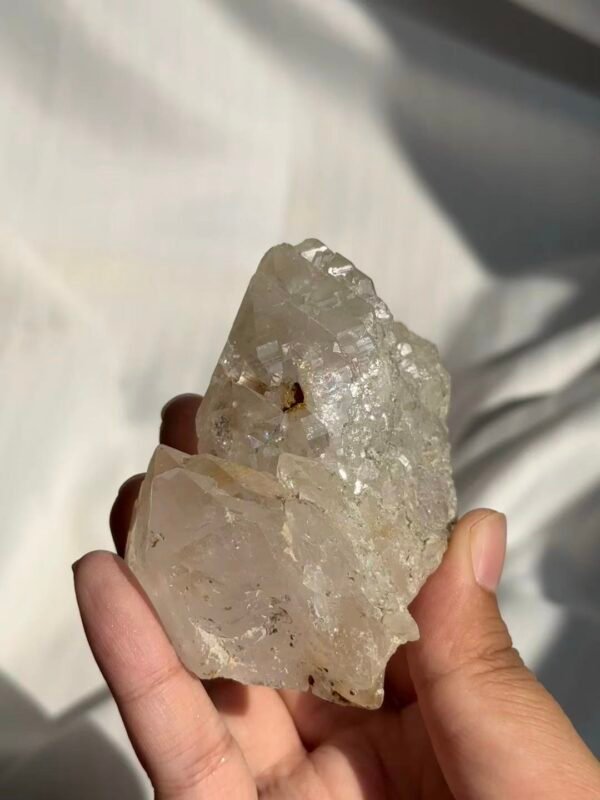 f62352d9d3d99ee61797ac053b0dfa1d Himalayan Crystal Castle Cluster with Enclosed Yellowish-Brown Spherical Minerals, Fully Epitaxial 16B