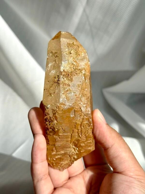 f8711f36e296166036b29ad718c0d2d9 Golden Mineral-Skinned Himalayan Handheld Crystal 12K
