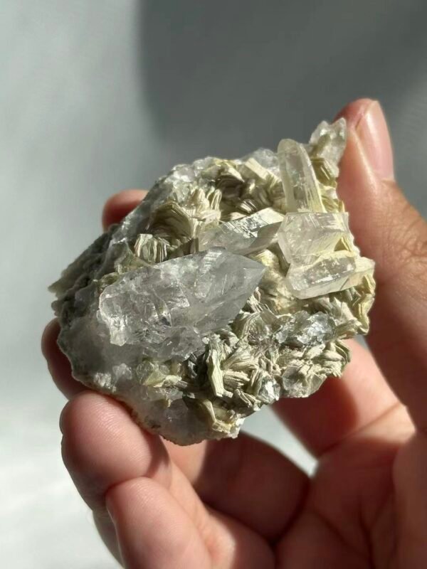 bf1995c965ad63c4059c41a7e36243c3 Himalayan Crystal Cluster with Silver Mica & Albite 16M